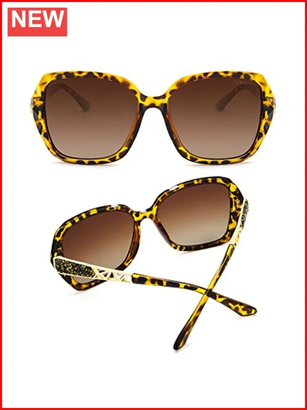 Polarized Oversized Sunglasses UV400 Protection Women Ladies Shades